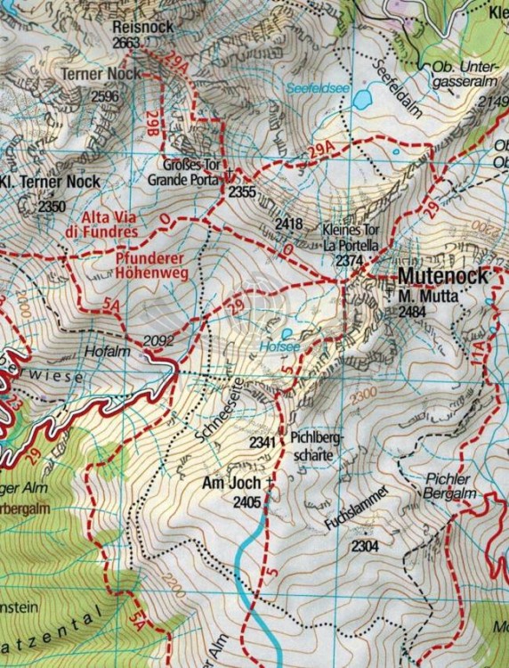 Pustertal / Val Pusteria. Zestaw trzech map turystycznych 671 wydawnictwa Kompass. Mapa 1 - fragment 1