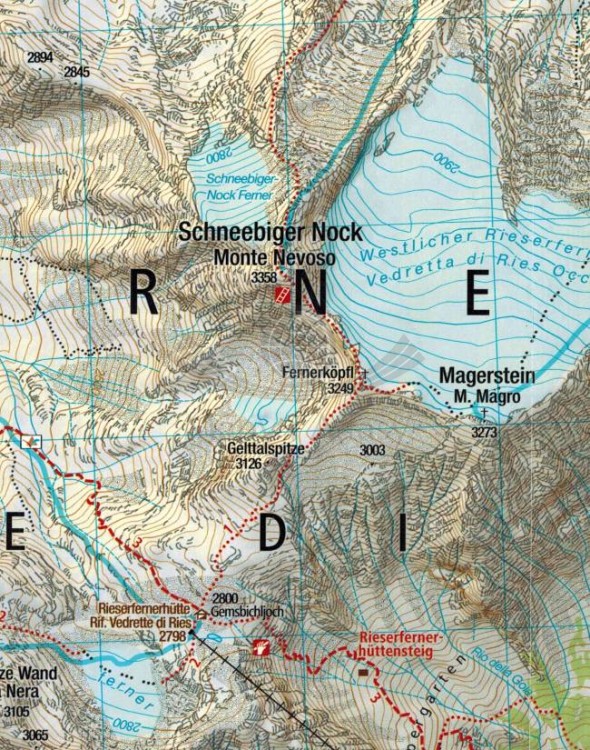Pustertal / Val Pusteria. Zestaw trzech map turystycznych 671 wydawnictwa Kompass. Mapa 2 - fragment 2