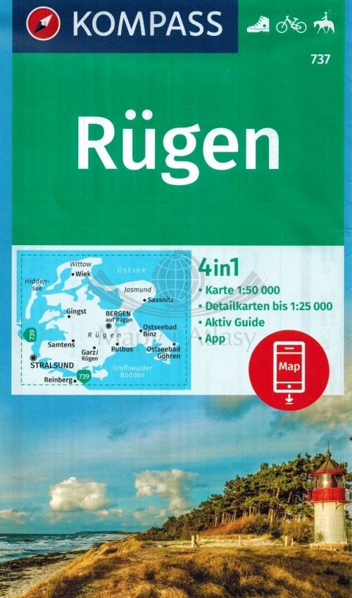 Rugia. Mapa turystyczna 737. Kompass