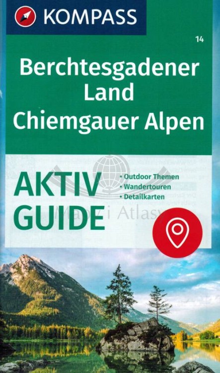 Berchtesgadener Land Chiemgauer Alpen. Mapa turystyczna wydawnictwa Kompass. Mini przewodnik - okładka
