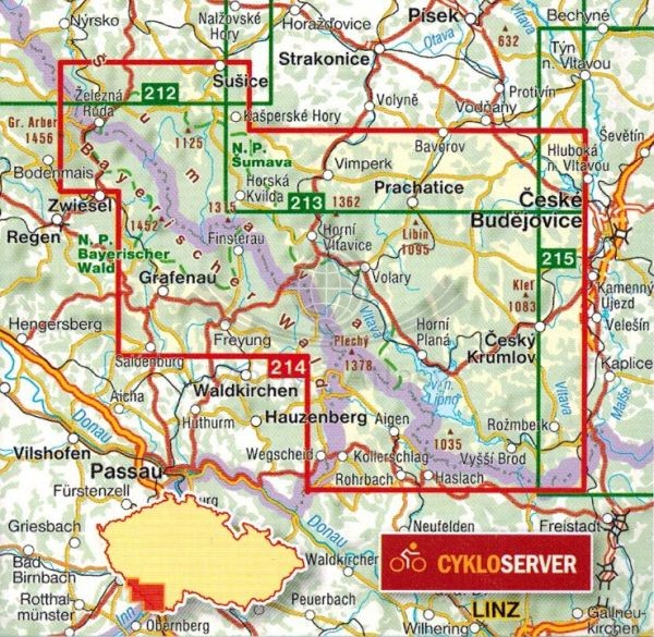 Szumawa. Mapa turystyczna 214 wydawnictwa Shocart. Zasięg
