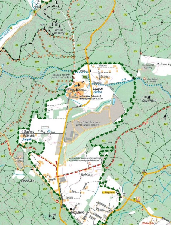 Trójmiejski Park Krajobrazowy i okolice. Mapa turystyczna wydawnictwa Cartomedia. Fragment 2