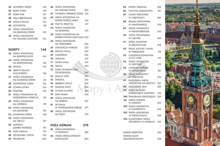 Polska z widokiem. 104 wieże, szczyty i inne punkty widokowe. Przewodnik dla łowców panoram wydawnictwa Bezdroża. Spis treści 2