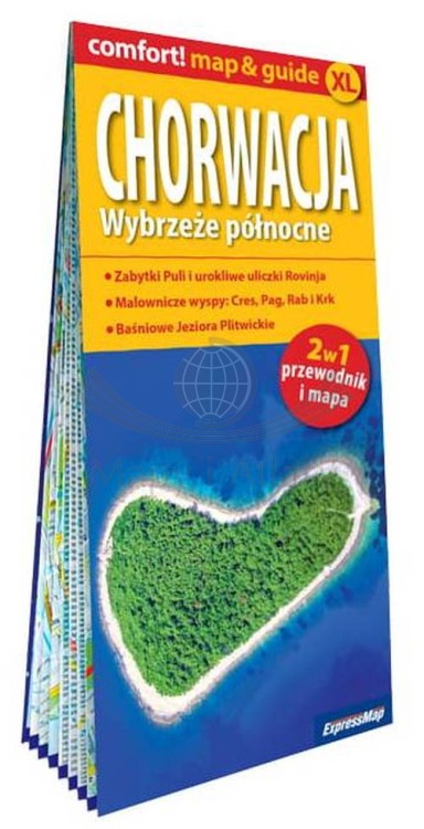 Chorwacja, wybrzeże północne. Laminowana mapa / Plan miasta + Miniprzewodnik wydawnictwa ExpressMap. Okładka 2