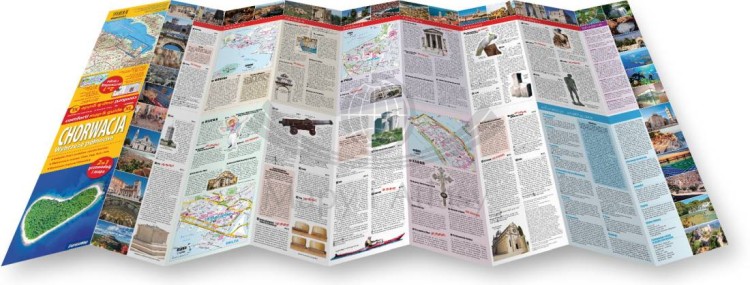 Chorwacja, wybrzeże północne. Laminowana mapa / Plan miasta + Miniprzewodnik wydawnictwa ExpressMap. Składanie mapy