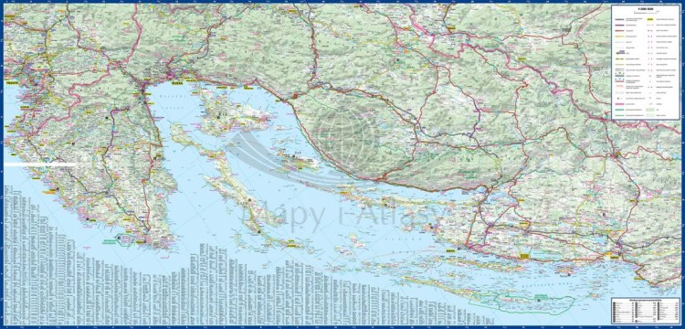 Chorwacja, wybrzeże północne. Laminowana mapa / Plan miasta + Miniprzewodnik wydawnictwa ExpressMap. Druga strona