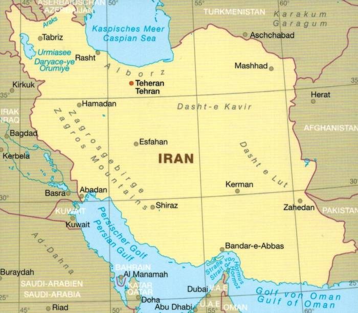 Iran 1:1 500 000. Wodoodporna mapa samochodowa wydawnictwa Reise Know-How. Zasięg