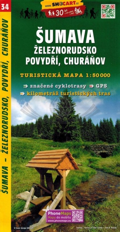 Szumawa / Sumava - Zeleznorudsko, Povydri, Churanov. Mapa turystyczna 34 wydawnictwa Shocart. Okładka