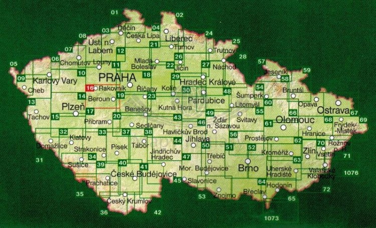 Krivoklatsko, Rakovnicko, Karlstejn. Mapa turystyczna 16 wydawnictwa Shocart. Pozostałe publikacje