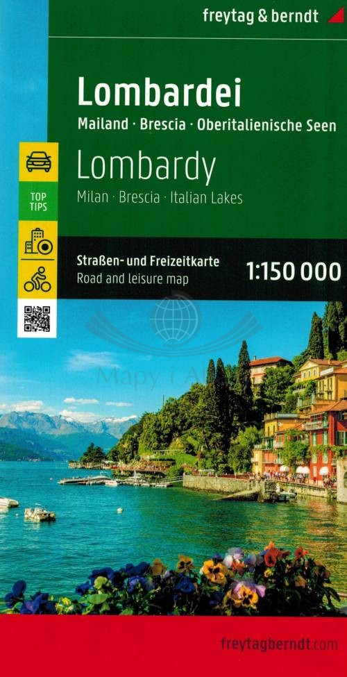 Lombardia, Mediolan, Brescia, Jezioro Garda. Mapa samochodowo-turystyczna. Freytag & Berndt