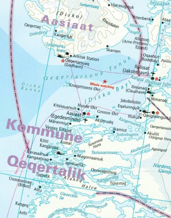 Grenlandia 1:1 900 000. Wodoodporna mapa samochodowa wydawnictwa Reise Know-How. Fragment 1