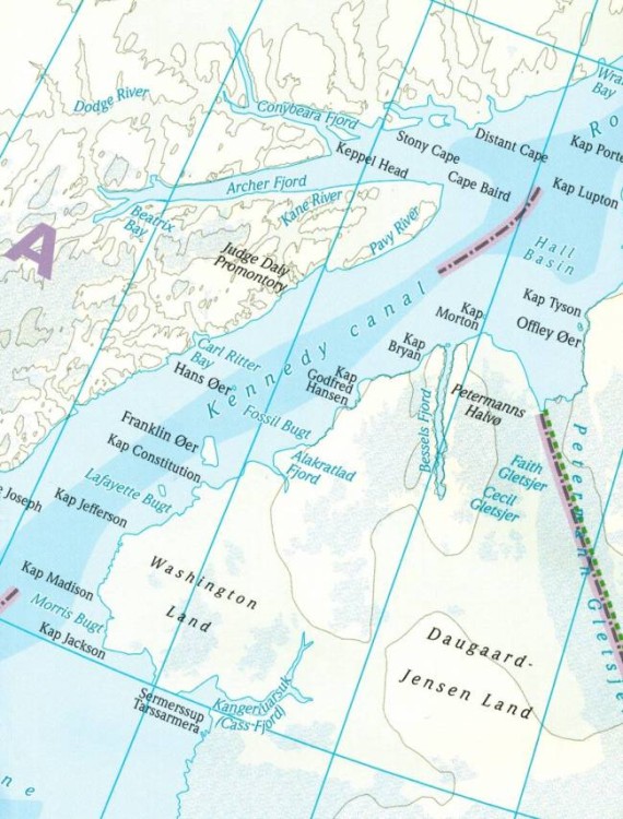 Grenlandia 1:1 900 000. Wodoodporna mapa samochodowa wydawnictwa Reise Know-How. Fragment 2