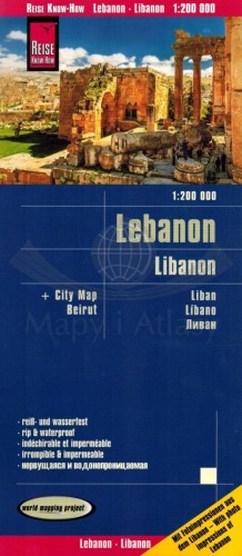 Liban 1:200 000. Wodoodporna mapa samochodowo-turystyczna wydawnictwa Reise Know-How. Okładka