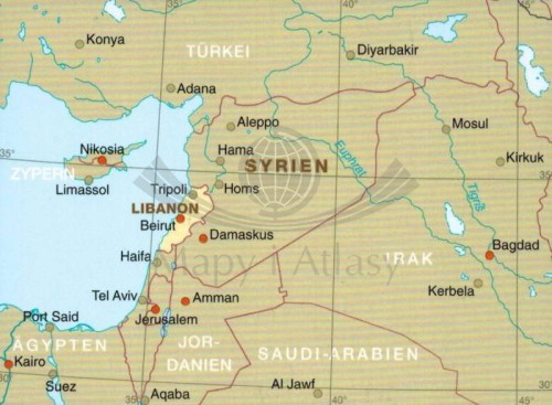 Liban 1:200 000. Wodoodporna mapa samochodowo-turystyczna wydawnictwa Reise Know-How. Zasięg