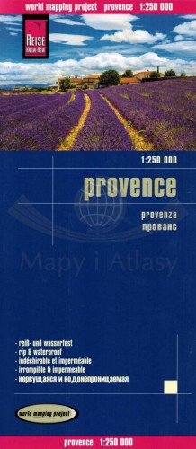 Prowansja 1:250 000. Wodoodporna mapa samochodowo-turystyczna wydawnictwa Reise Know-How. Okładka