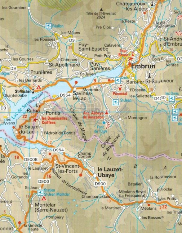 Prowansja 1:250 000. Wodoodporna mapa samochodowo-turystyczna wydawnictwa Reise Know-How. Fragment 2