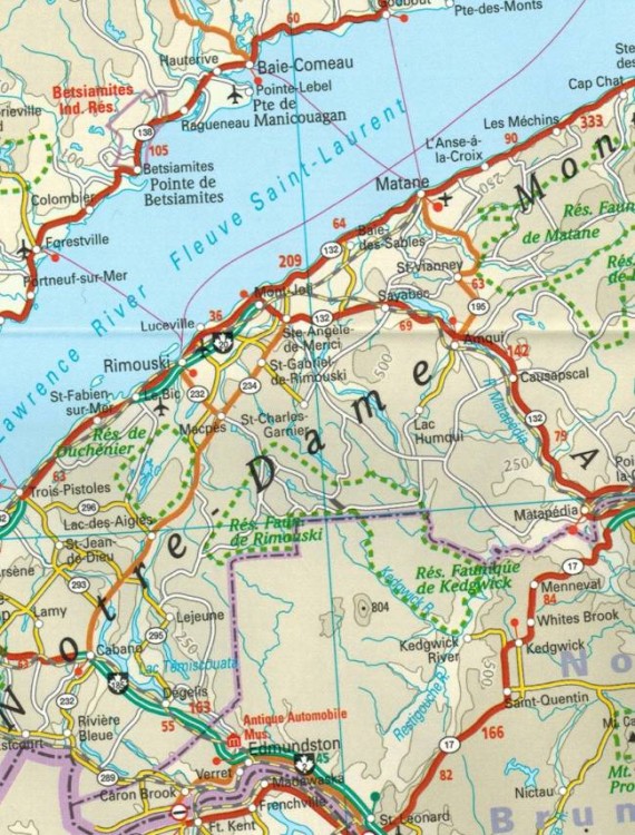 Kanada, część wschodnia. Wodoodporna mapa samochodowo-turystyczna wydawnictwa Reise Know-How. Fragment 1