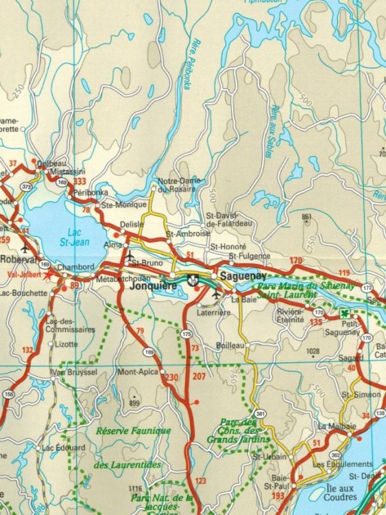 Kanada, część wschodnia. Wodoodporna mapa samochodowo-turystyczna wydawnictwa Reise Know-How. Fragment 2