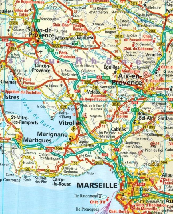 Francja, część południowa. Wodoodporna mapa samochodowo-turystyczna wydawnictwa Reise Know-How. Fragment 1