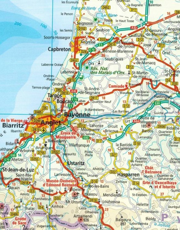 Francja, część południowa. Wodoodporna mapa samochodowo-turystyczna wydawnictwa Reise Know-How. Fragment 2