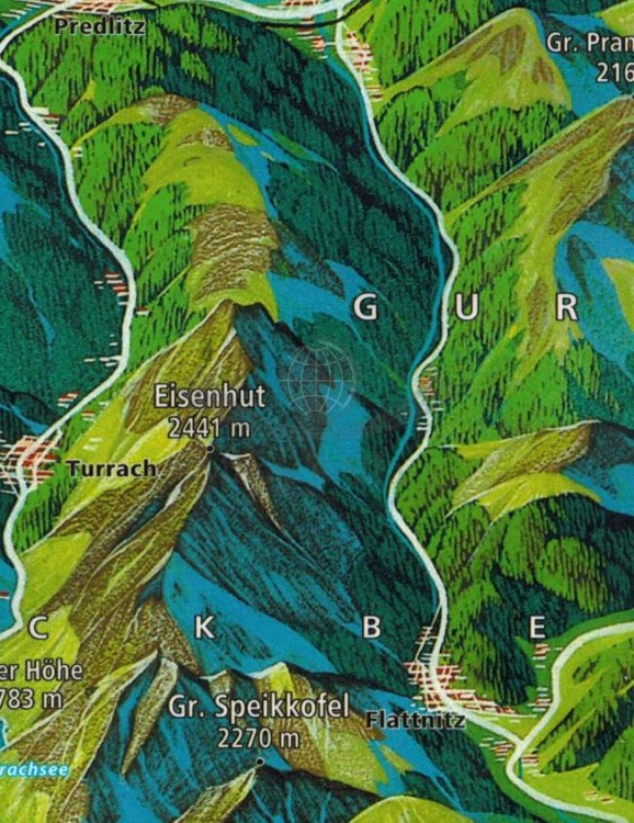 Wörthersee, Klagenfurt am Wörthersee. Wodoodporna mapa samochodowo-turystyczna 061 wydawnictwa Kompas. Fragment 3