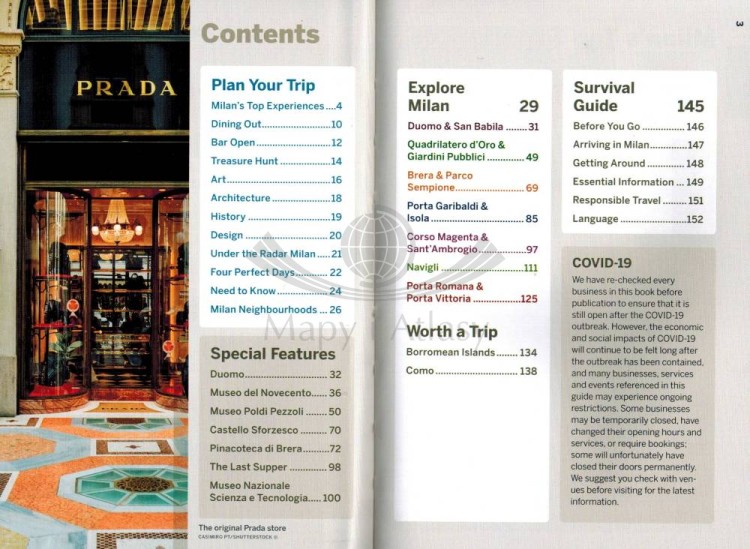 Mediolan / Milan. Przewodnik Pocket z mapą wydawnictwa Lonely Planet. Spis treści