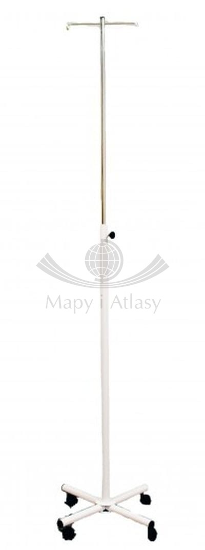 Stojak / wieszak do prezentacji map ściennych. Biały, z regulacją wysokości