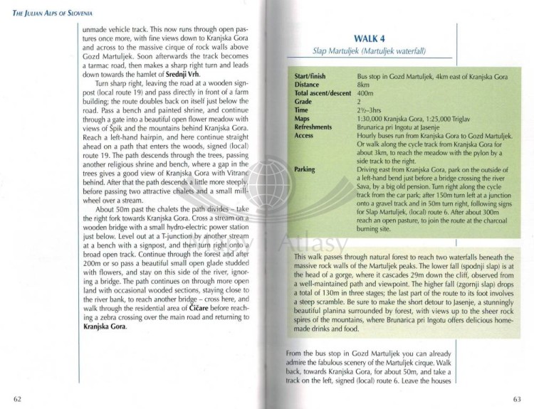 Alpy Julijskie w Słowenii. Trasy górskie i krótkie wędrówki. Przewodnik. Przykładowe strony 3