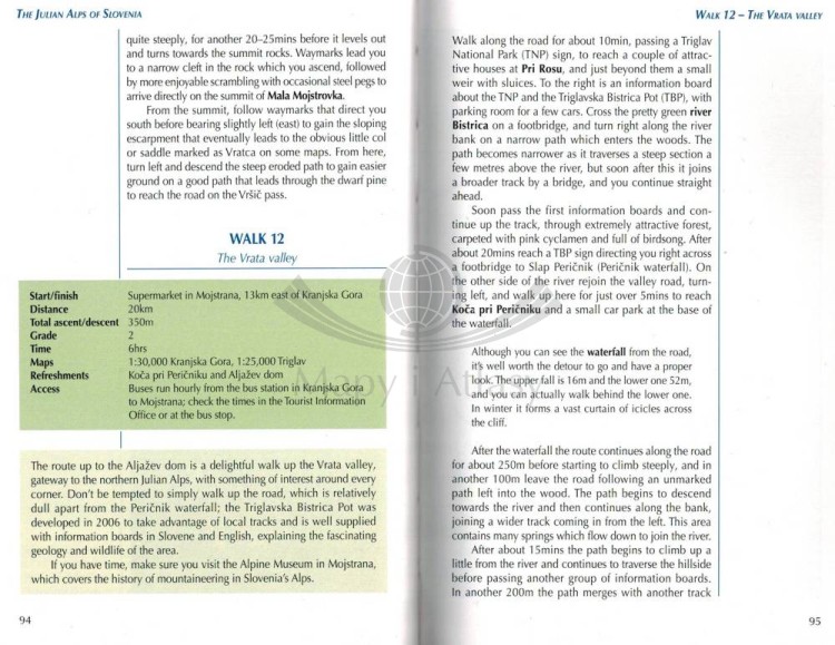 Alpy Julijskie w Słowenii. Trasy górskie i krótkie wędrówki. Przewodnik. Przykładowe strony 5
