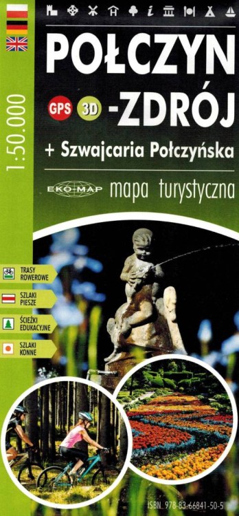 Połczyn-Zdrój i Szwajcaria Połczyńska. Mapa turystyczna wydawnictwa EKO-MAP. Okładka