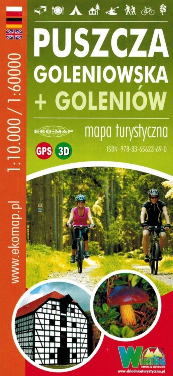 Okolice Szczecina. Zestaw: 5 x mapa turystyczna wydawnictwa EKO-MAP. Puszcza Goleniowska - okładka