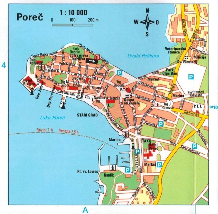 Istria 1:75 000. Wodoodporna mapa samochodowo-turystyczna 238 wydawnictwa Kompass. Fragment 3