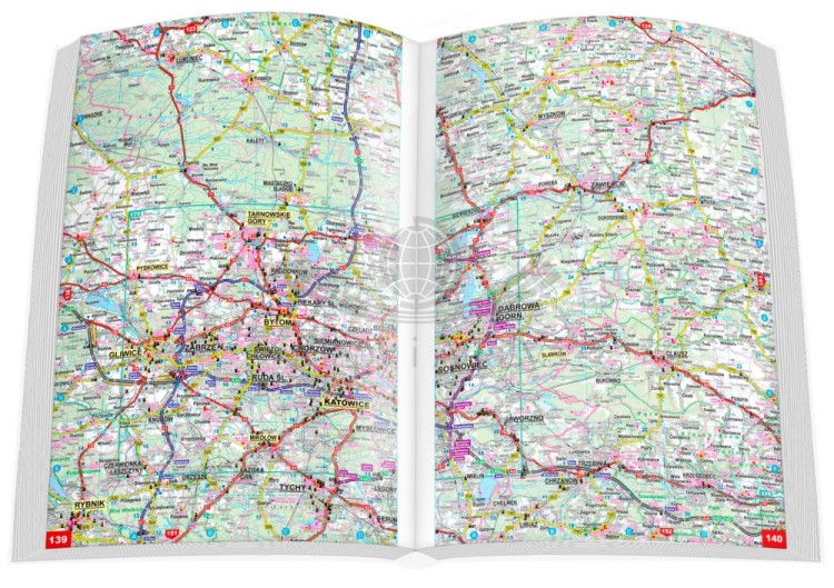 Polska 1:250 000 + Europa 1:4 000 000. Atlas samochodowy wydawnictwa ExpressMap. Przykładowe strony 2