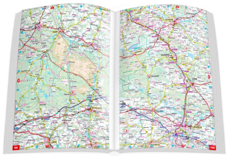 Polska 1:250 000 + Europa 1:4 000 000. Atlas samochodowy + Pierwsza pomoc wydawnictwa ExpressMap. Przykładowe strony 1
