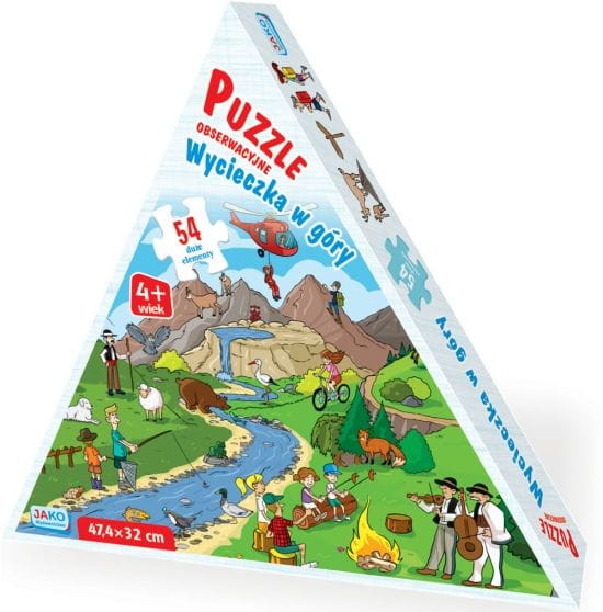 Wycieczka w góry. Puzzle obserwacyjne. 54 elementy