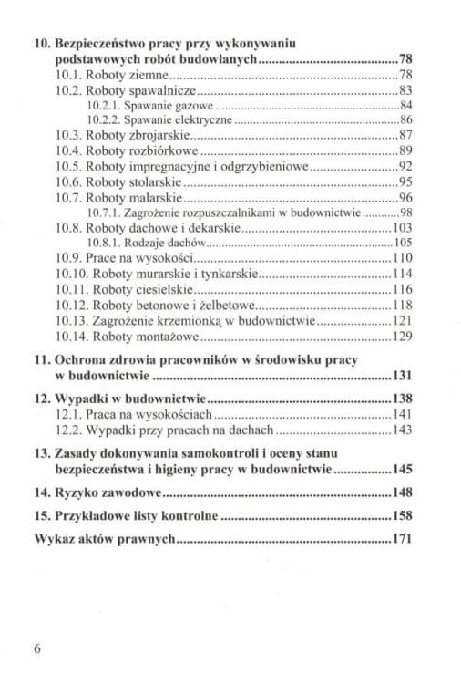 BHP na budowie. Poradnik wydawnictwa KaBe. Spis treści 2