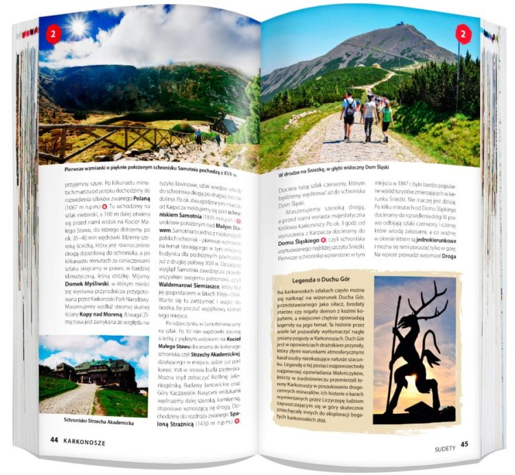 Korona Gór Polski dla każdego 2 w 1. Przewodnik i laminowana mapa wydawnictwa ExpressMap. Przykładowe strony 3