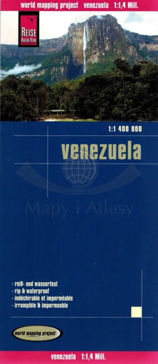 Wenezuela 1:1 400 000. Wodoodporna mapa samochodowa. wydawnictwa Reise Know-How. Okładka