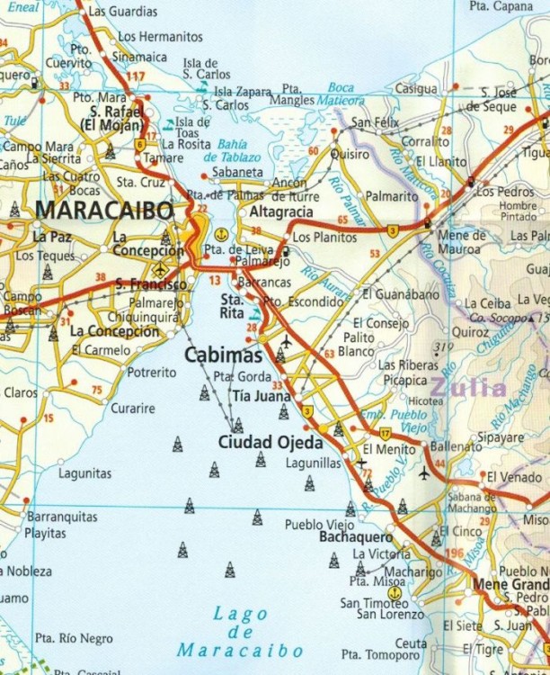 Wenezuela 1:1 400 000. Wodoodporna mapa samochodowa. wydawnictwa Reise Know-How. Fragment 2
