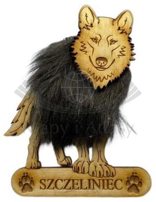 Magnes drewniany Wilk - Szczeliniec