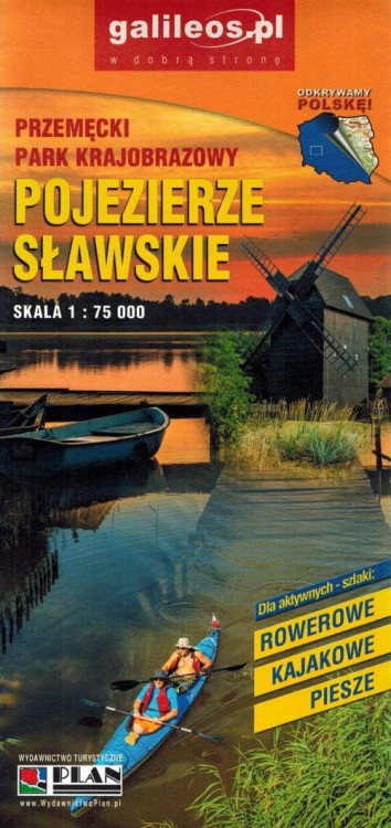 Pojezierze Sławskie 1:75 000. Od Leszna do Zielonej Góry. Mapa turystyczna. Wydawnictwa Galileos. Okładka