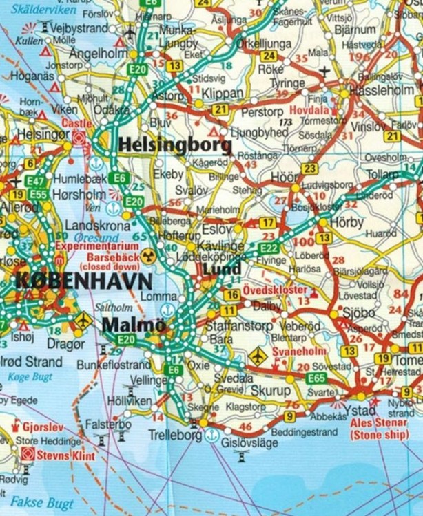 Morze Bałtyckie. Wodoodporna mapa samochodowo-turystyczna wydawnictwa Reise Know-How. Fragment 2