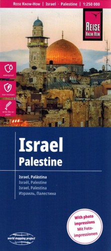 Izrael i Palestyna 1:250 000. Wodoodporna mapa samochodowa wydawnictwa Reise Know-How. Okładka