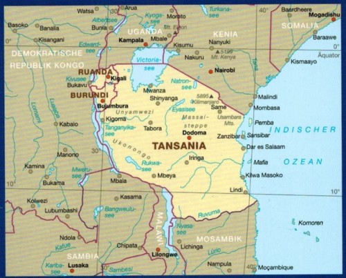 Tanzania, Rwanda, Burundi 1:1 200 000. Wodoodporna mapa samochodowa wydawnictwa  Reise Know-How. Zasięg