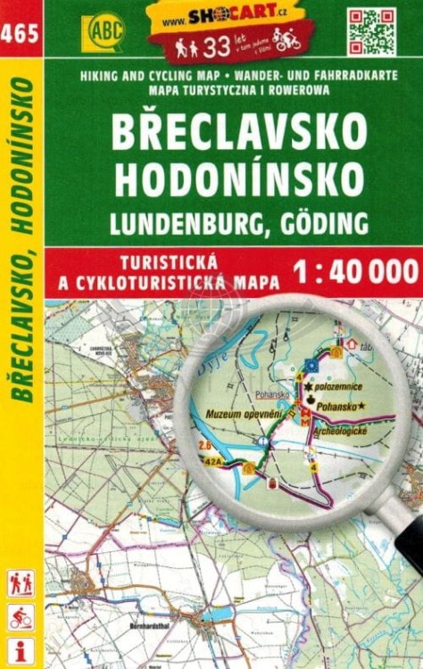 Okolice Brzecławia / Breclavsko, Hodoninsko. Mapa turystyczna 465 wydawnictwa Shocart. Okładka