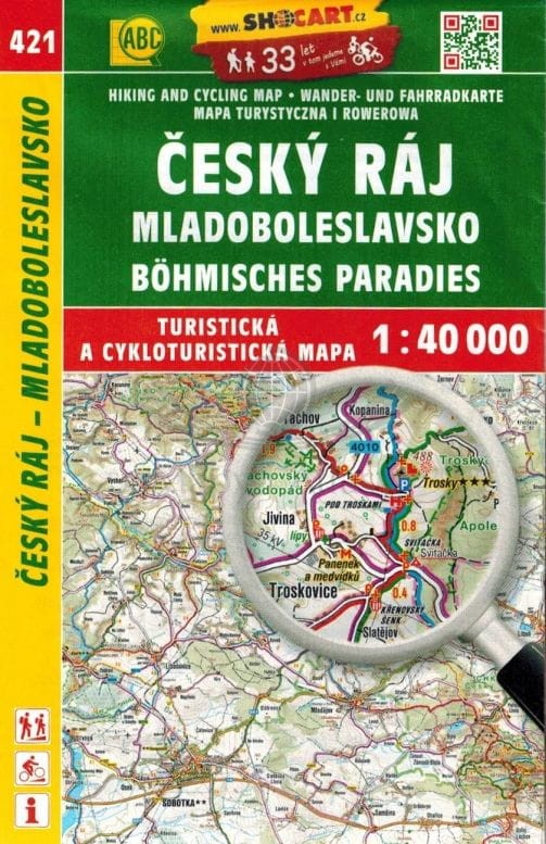 Czeski Raj / Cesky Raj, Mladoboleslavsko. Mapa turystyczna 421. Shocart