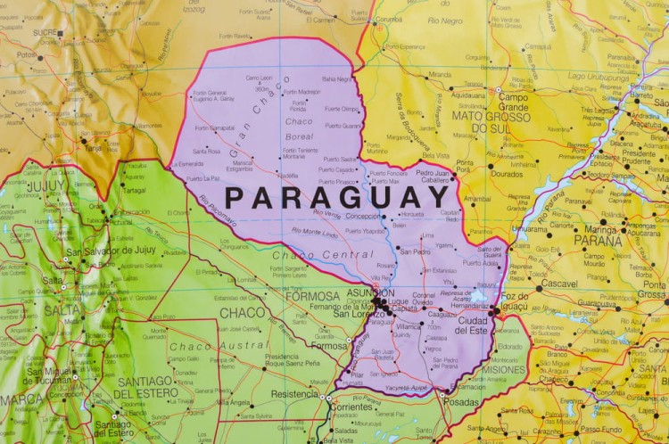 Ameryka Południowa 1:7 000 000. Mapa ścienna polityczna wydawnictwa Maps International. Fragment 1