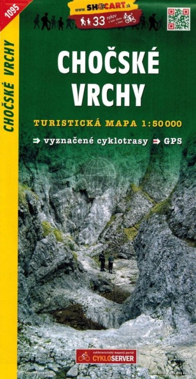 Góry Choczańskie / Chocske Vrchy. Mapa turystyczna 1095 wydawnictwa Shocart. Okładka