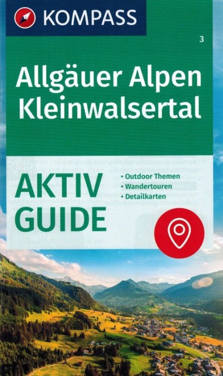 Alpy Algawskie / Allgauer Alpen, Kleinwalsertal. Wodoodprona mapa turystyczna 3 wydawnictwa Kompass. Informator