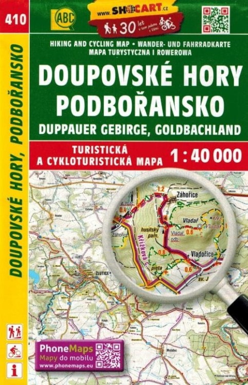 Doupovske Hory, Podboransko. Mapa turystyczna 410 wydawnictwa Shocart. Okładka